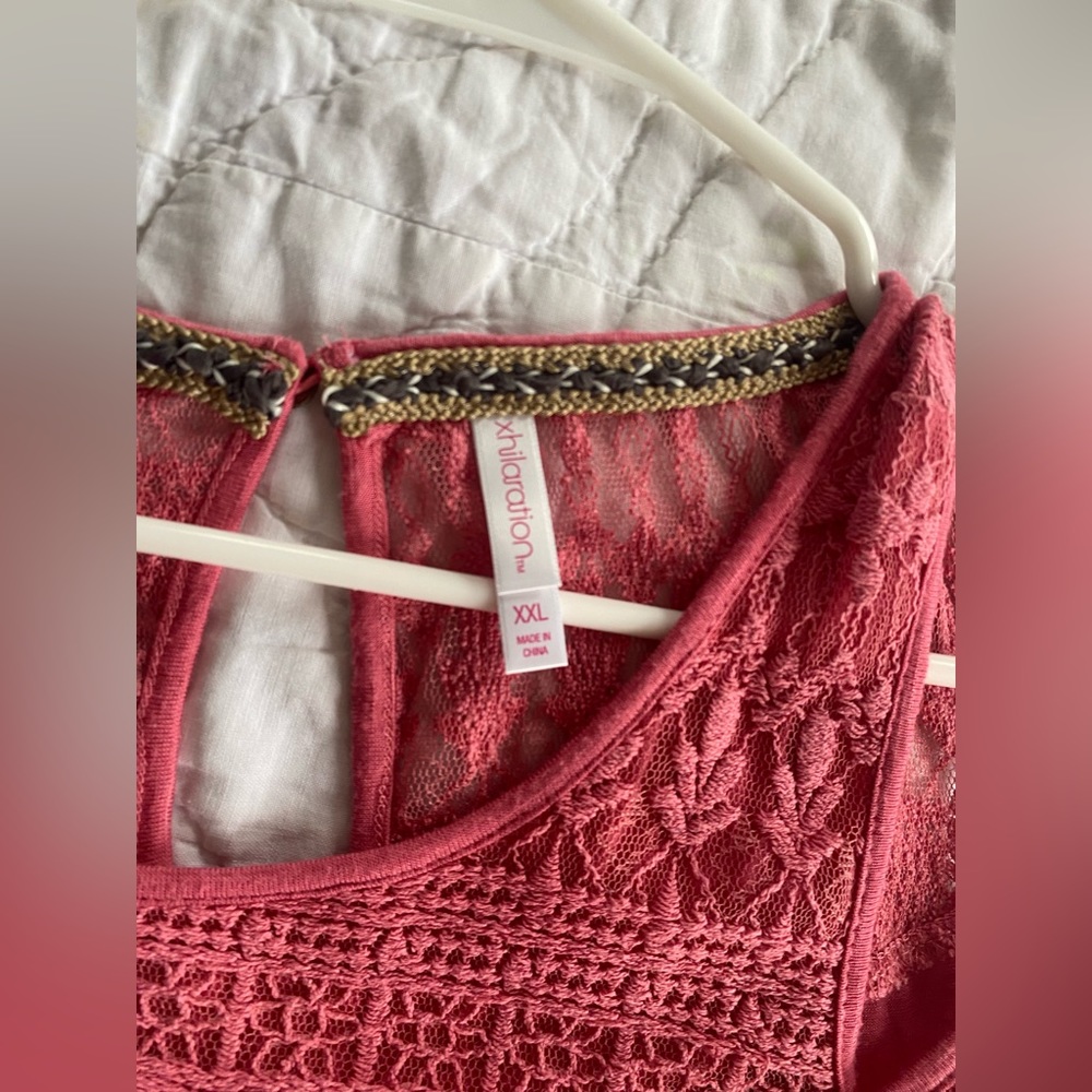 Lace shirtsleeves blouse top